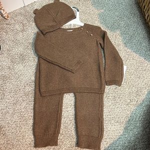 NWT 3-piece knit brown set